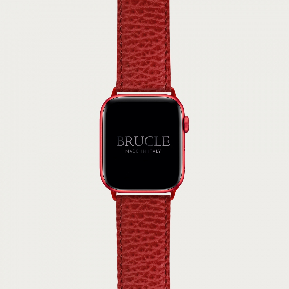 Bracelet en cuir pour montre, Apple Watch et Samsung smartwatch, imprimé rouge
