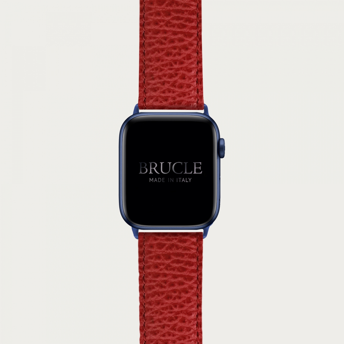 Bracelet en cuir pour montre, Apple Watch et Samsung smartwatch, imprimé rouge