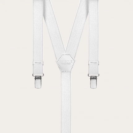 Tirantes finos en raso blanco