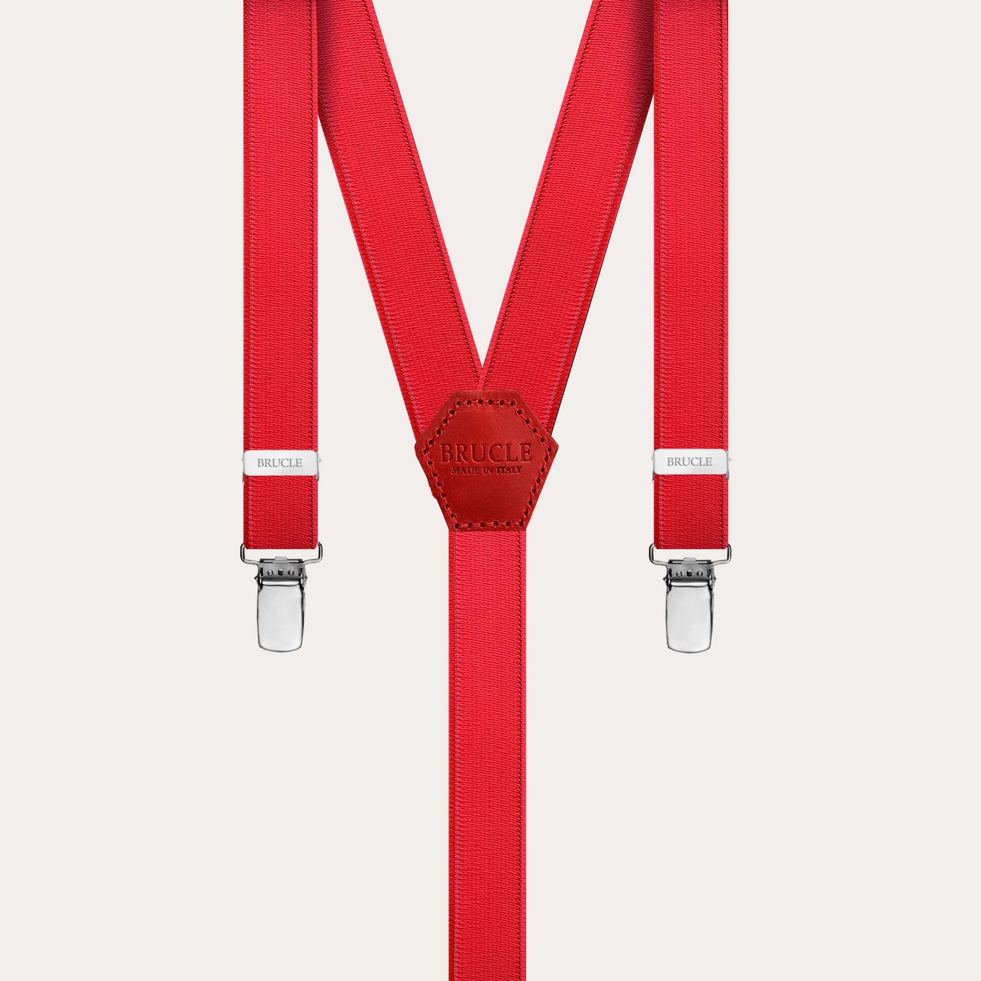 Satin Elastic Braces suspenders kids red