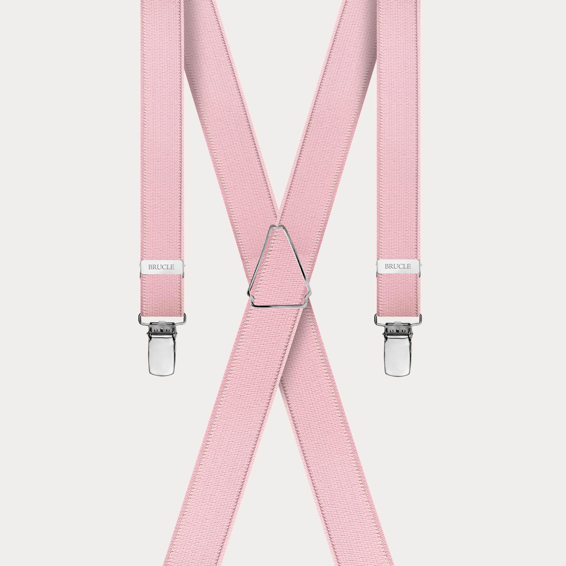 Bretelles extra-fines rose avec 4 clips