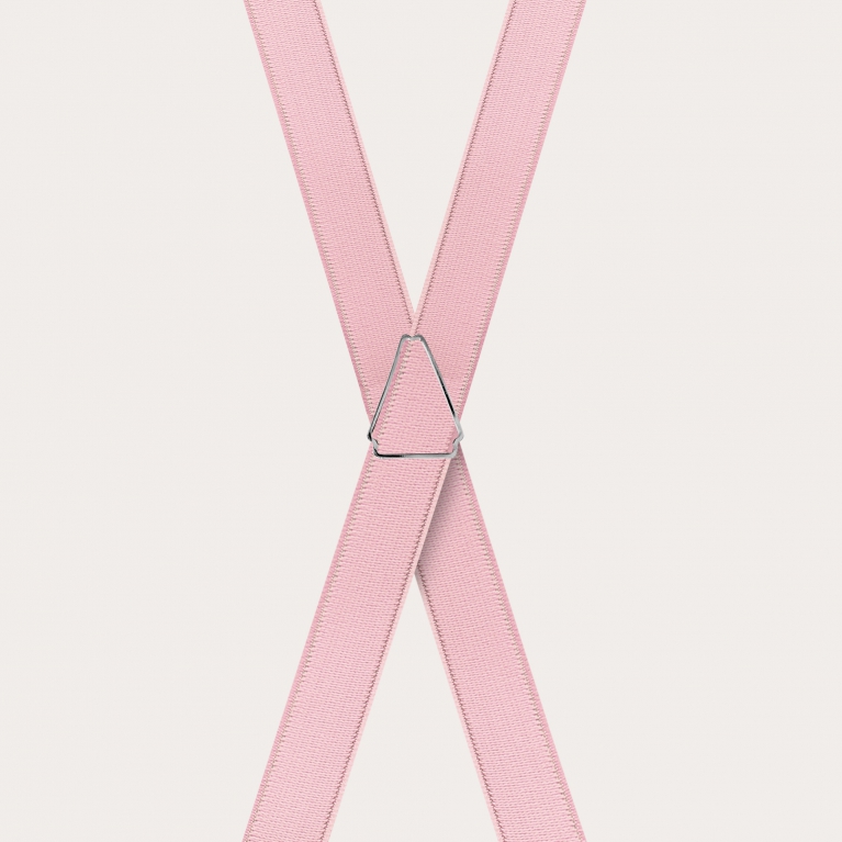 Bretelles extra-fines rose avec 4 clips